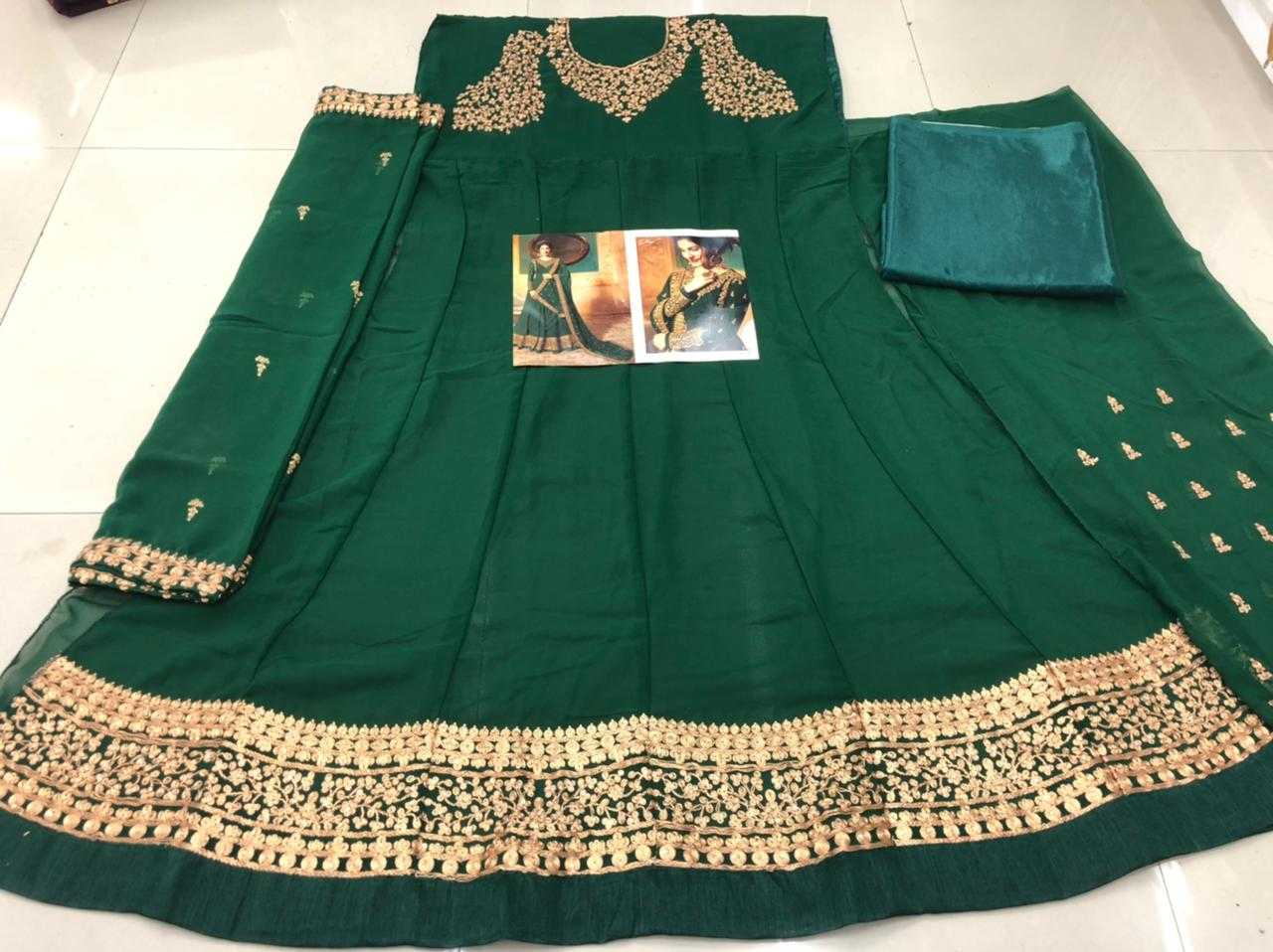 Ynf Georgette KESH504 9081 Gowns Wholesale Embroidery Gowns Long Gowns Georgette Gown Manufacturer