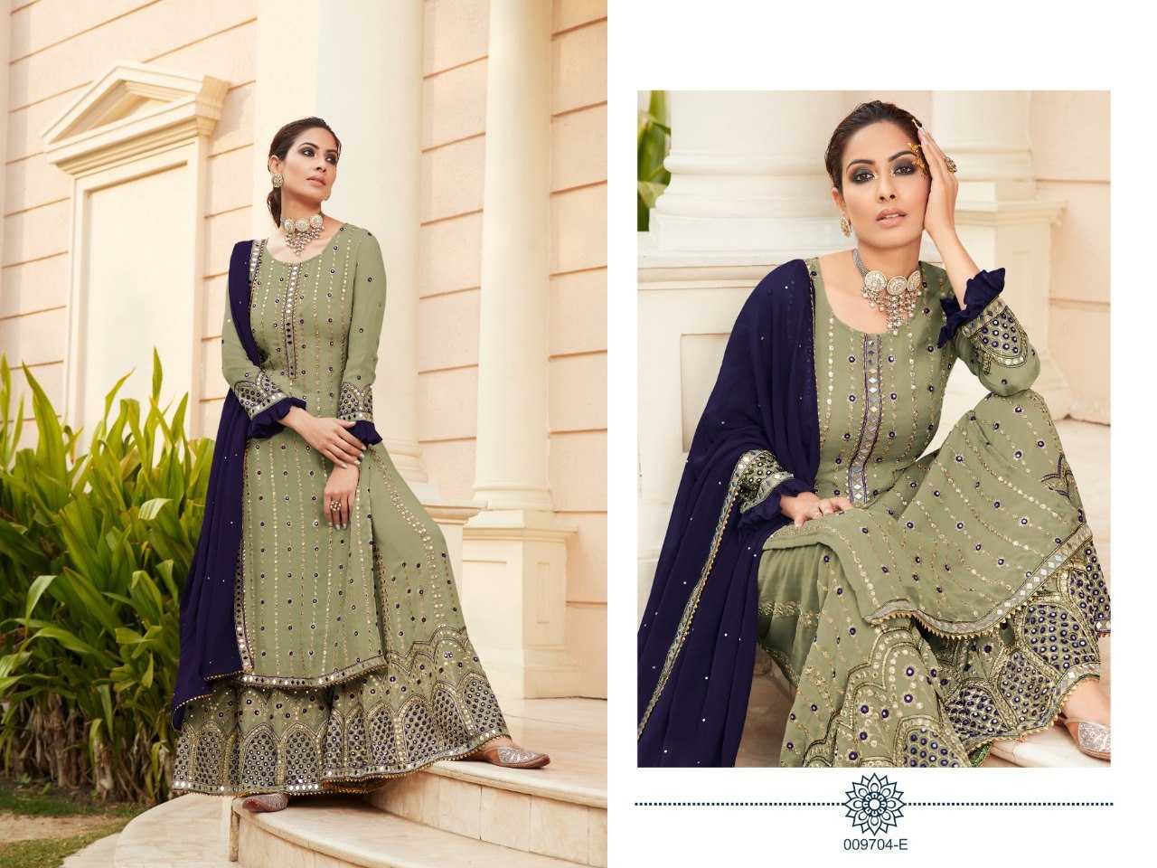 Ynf Georgette KESH504 9704 Suits & Dresses Wholesale Georgette Suit Semi Stitched Suits Semi-Stitched Suits Manufacturer