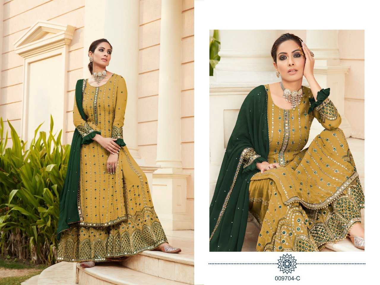 Ynf Georgette KESH504 9704 Suits & Dresses Wholesale Georgette Suit Semi Stitched Suits Semi-Stitched Suits Manufacturer