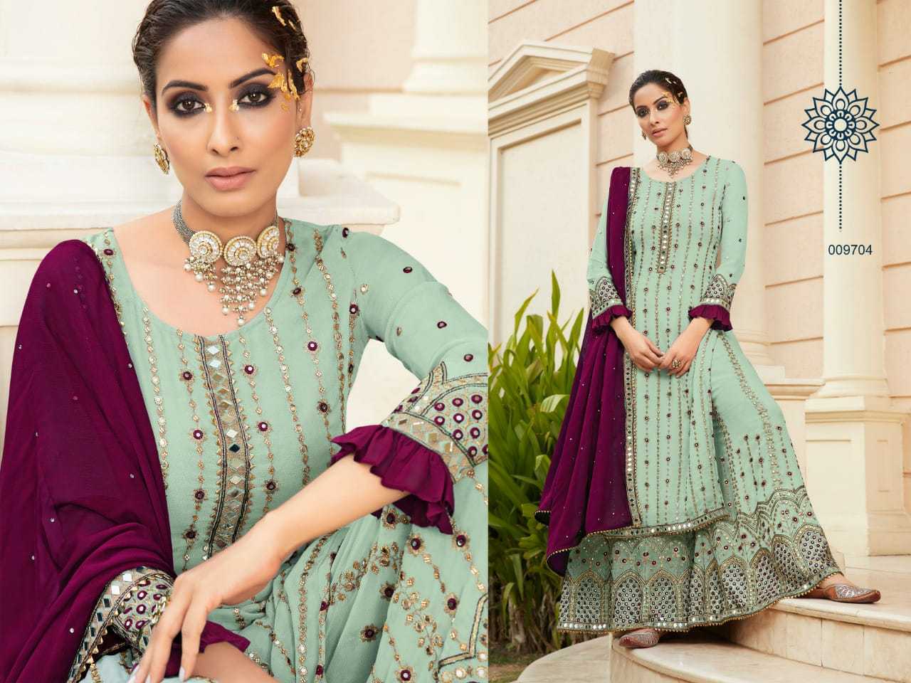 Ynf Georgette KESH504 9704 Suits & Dresses Wholesale Georgette Suit Semi Stitched Suits Semi-Stitched Suits Manufacturer