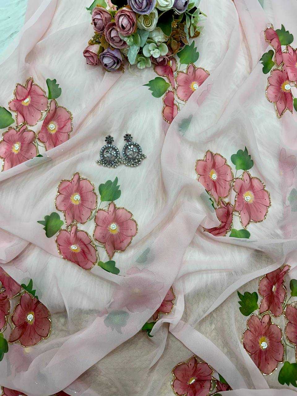 Ynf Georgette KESH509 105 Sarees Wholesale Designer Sarees Fancy Sarees Ladies Sarees Manufacturer