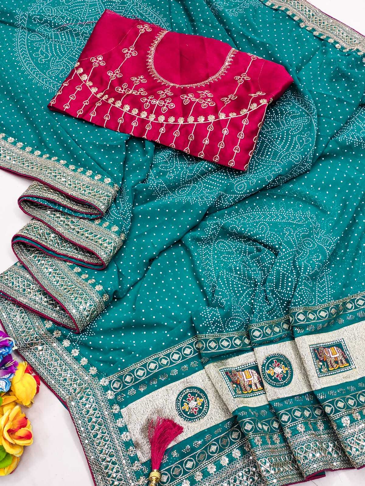 Ynf Georgette KESH514 102 Sarees Wholesale Designer Sarees Party Wear Sarees Fancy Sarees Manufacturer