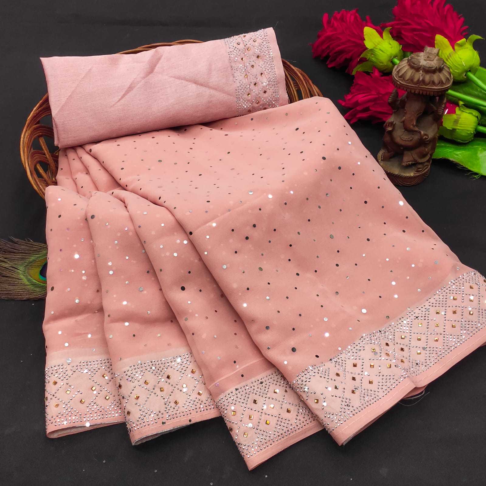 Ynf Georgette KESH514 106 Sarees Wholesale Designer Sarees Party Wear Sarees Fancy Sarees Manufacturer
