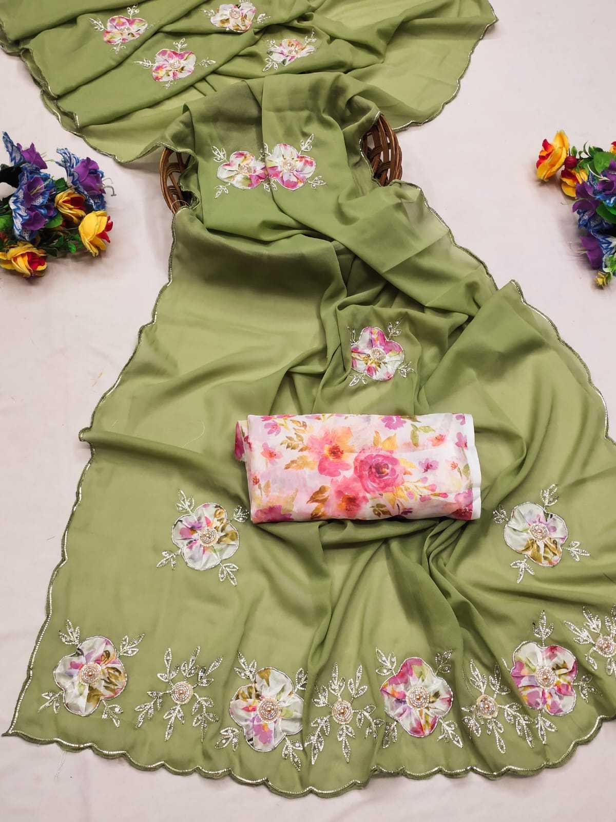 Ynf Georgette KESH514 135 Sarees Wholesale Designer Sarees Party Wear Sarees Fancy Sarees Manufacturer