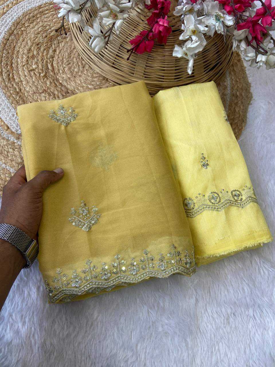 Ynf Georgette KESH514 143 Sarees Wholesale Designer Sarees Sequins Work Saree Manufacturer