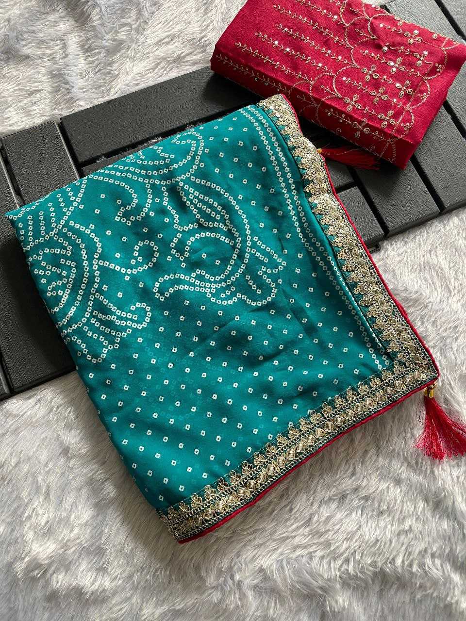 Ynf Georgette KESH516 9275 Sarees Wholesale Party Wear Sarees Fancy Sarees Bandhani Sarees Manufacturer