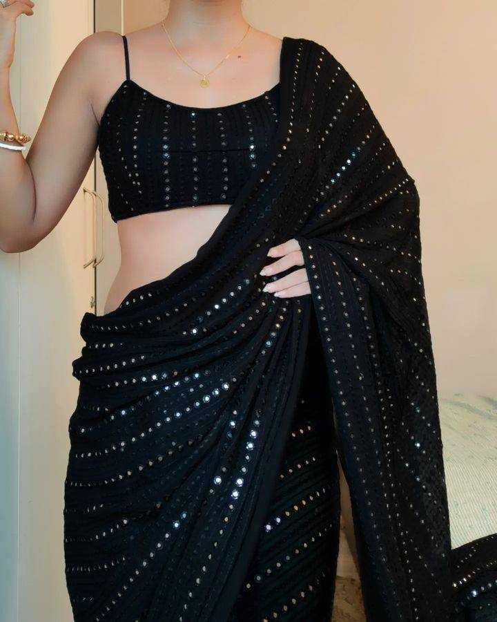 Ynf Georgette RIN131 213 Silk Sarees Wedding Collections Wholesale Party Wear Silk Sarees Sangeet Outfits Manufacturer