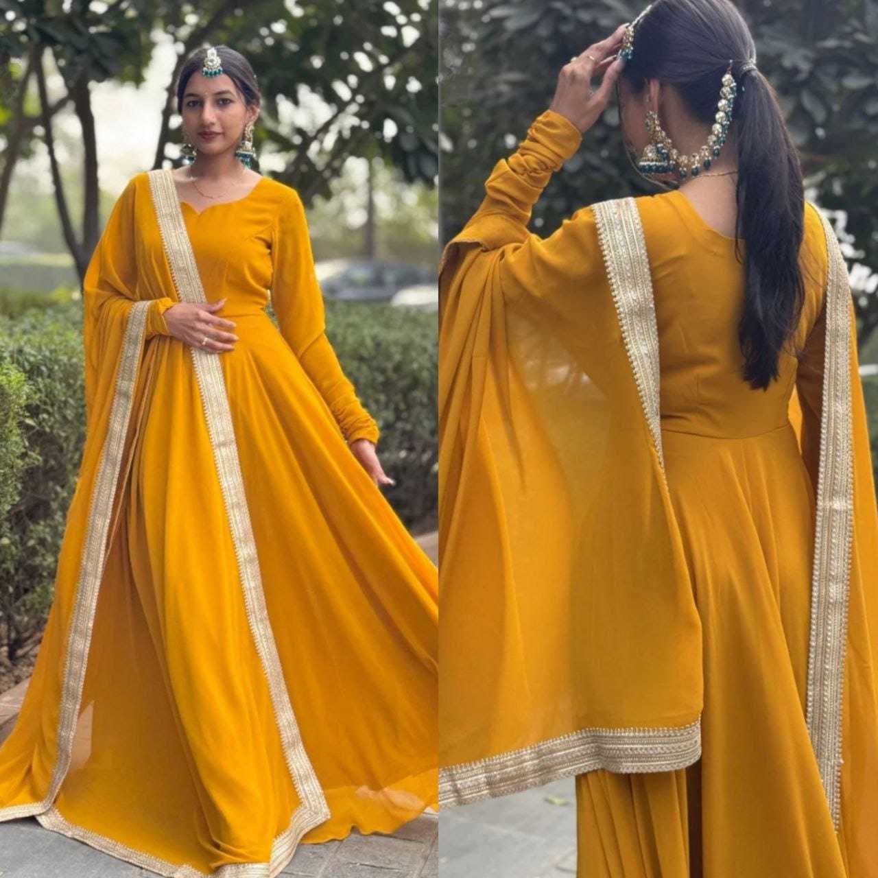 Ynf Georgette RIN157 2076 Gowns Wedding Collections Plus Size Collections Wholesale Georgette Gown Wedding Gown Designer Gowns Manufacturer