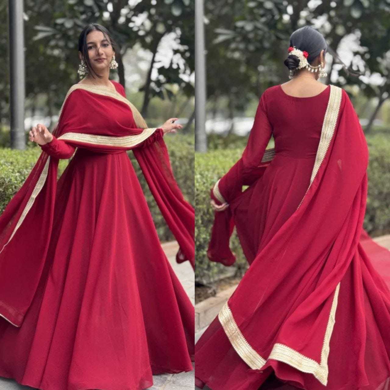 Ynf Georgette RIN157 2076 Gowns Wedding Collections Plus Size Collections Wholesale Georgette Gown Wedding Gown Designer Gowns Manufacturer