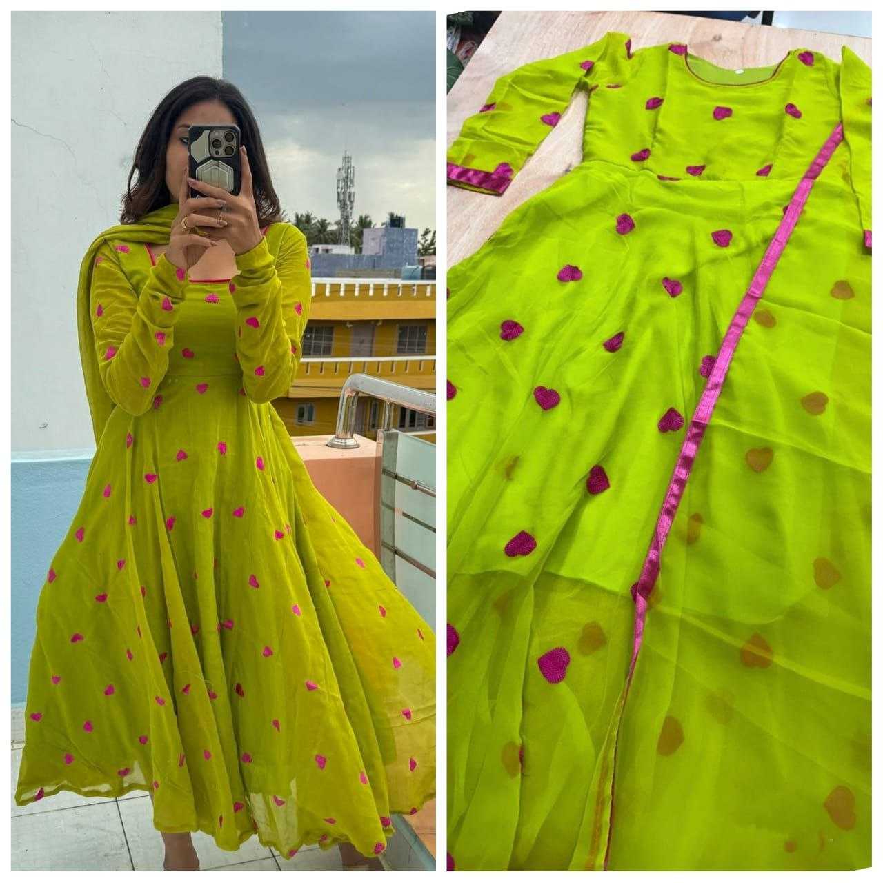 Ynf Georgette RIN161 umbrella Gowns Wholesale Printed Gowns Anarkali Gown Georgette Gown Manufacturer