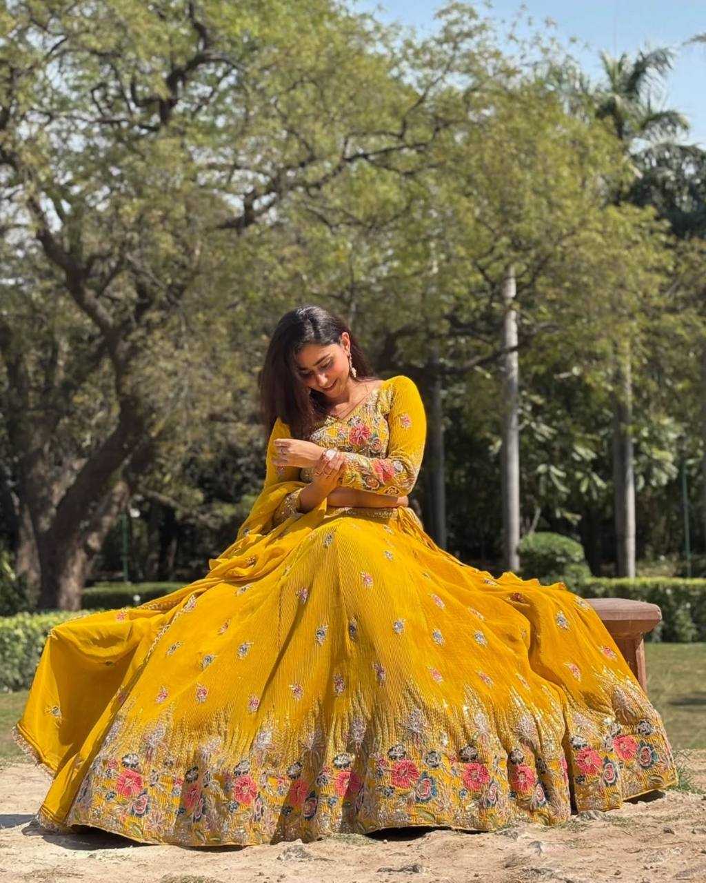 Ynf Georgette RIN162 364 Lehengas Wholesale Fancy Lehenga Embroidered Lehenga Georgette Lehenga Manufacturer