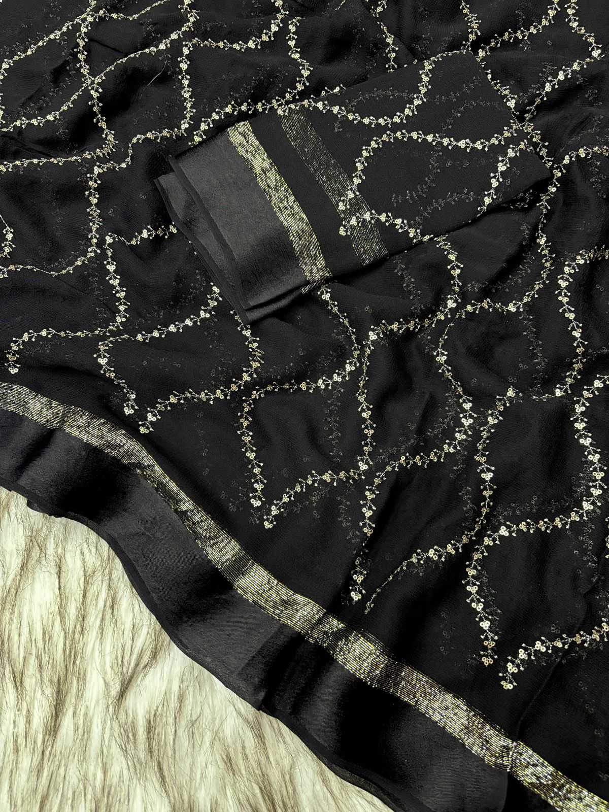 Ynf Georgette RIN199 312 Sarees Wedding Collections Festive Collections Wholesale Georgette Sarees Embroidered Sarees Viscose Saree Manufacturer
