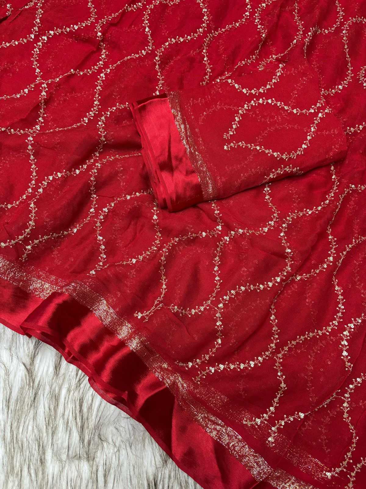 Ynf Georgette RIN199 312 Sarees Wedding Collections Festive Collections Wholesale Georgette Sarees Embroidered Sarees Viscose Saree Manufacturer