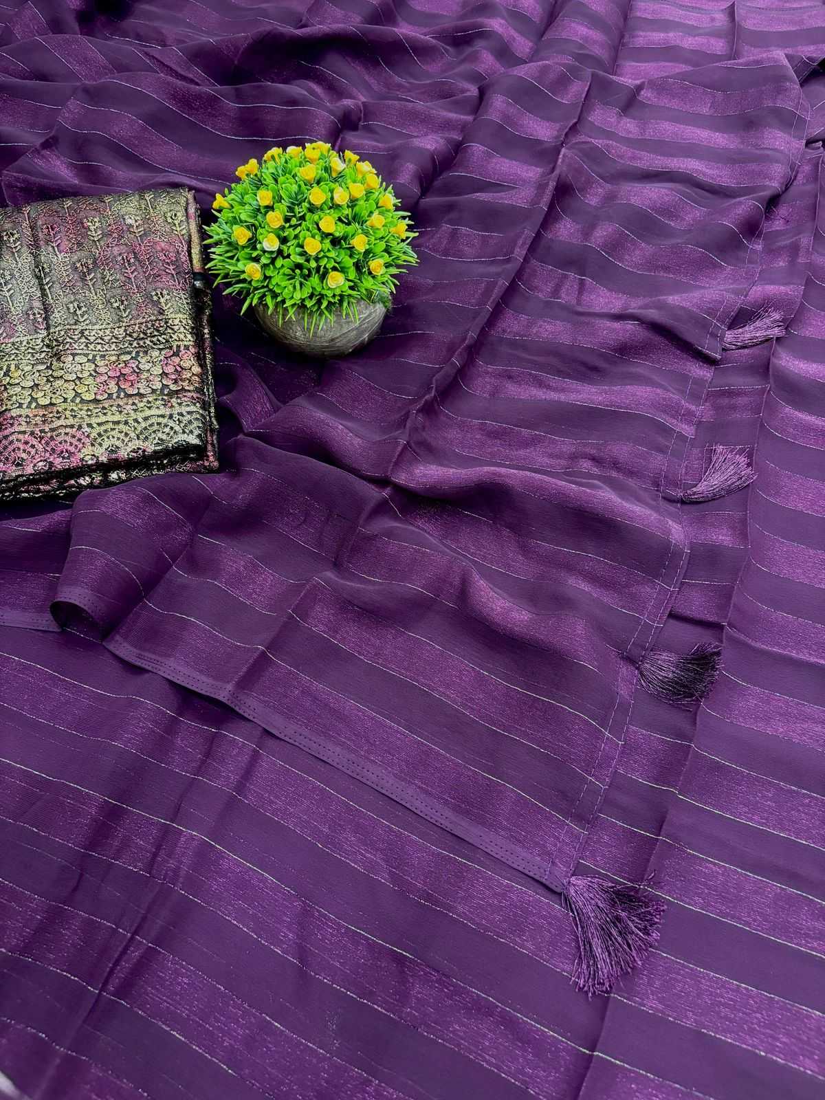 Ynf Georgette RIN203 Falcon Sarees Wedding Collections Festive Collections Wholesale Printed Sarees Georgette Sarees Zari Border Sarees Manufacturer