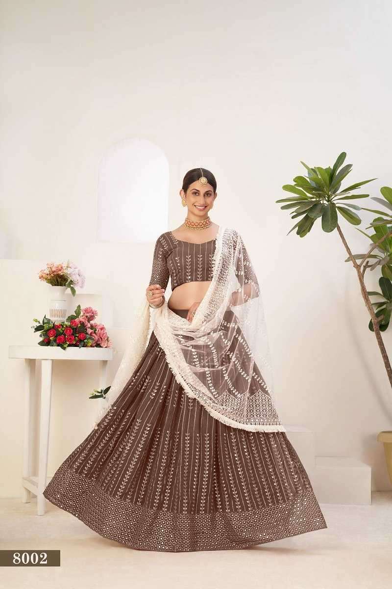 Ynf Georgette RIN227 8003 MUSTARD Lehengas Wholesale Fancy Lehenga Embroidered Lehenga Lehenga For Engagement Sequins Lehenga Manufacturer