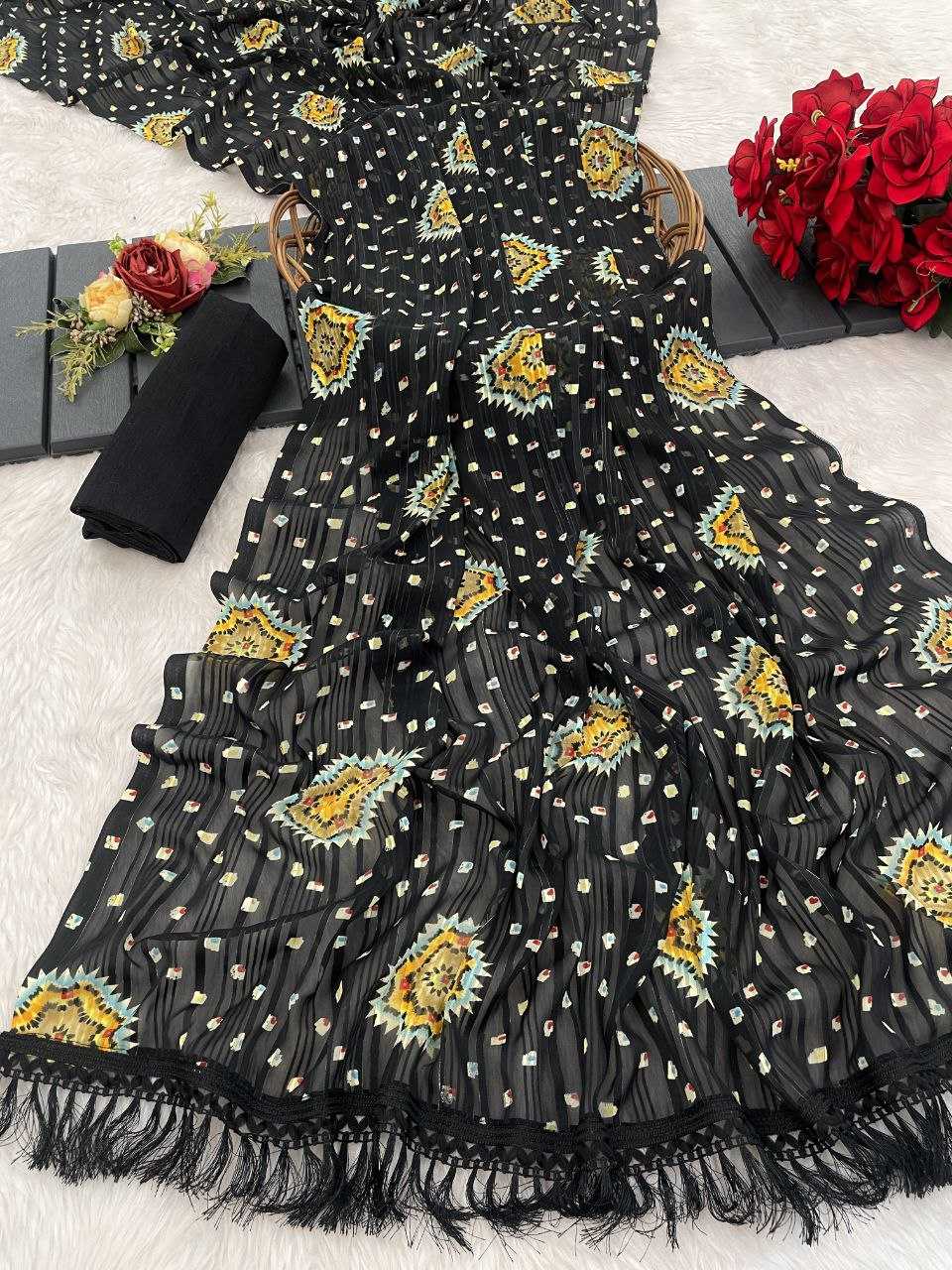 Ynf Georgette RIN231 AASTHA ZARI Sarees Wholesale Fancy Sarees Printed Sarees Manufacturer