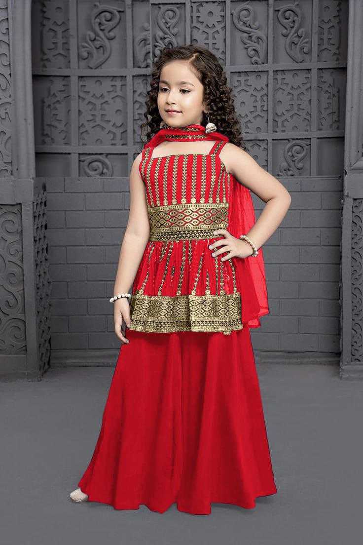 Ynf Heavy Crepe RIN204 JANVI 7 Kids Wear Wedding Collections Festive Collections Wholesale Kids Lehenga Kids Designer Frock Kids Wedding Outfits Manufacturer