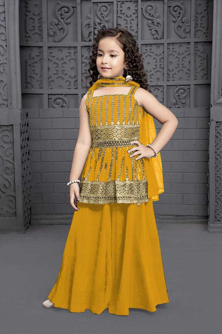 Ynf Heavy Crepe RIN204 JANVI 7 Kids Wear Wedding Collections Festive Collections Wholesale Kids Lehenga Kids Designer Frock Kids Wedding Outfits Manufacturer