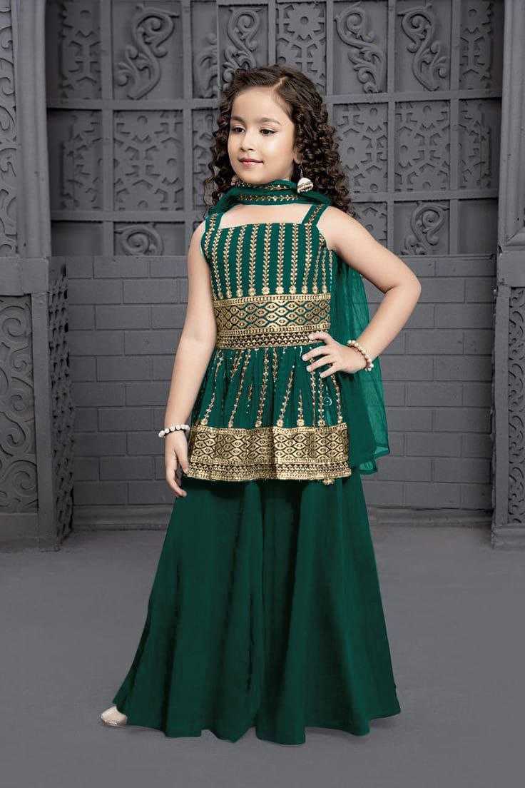 Ynf Heavy Crepe RIN204 JANVI 7 Kids Wear Wedding Collections Festive Collections Wholesale Kids Lehenga Kids Designer Frock Kids Wedding Outfits Manufacturer