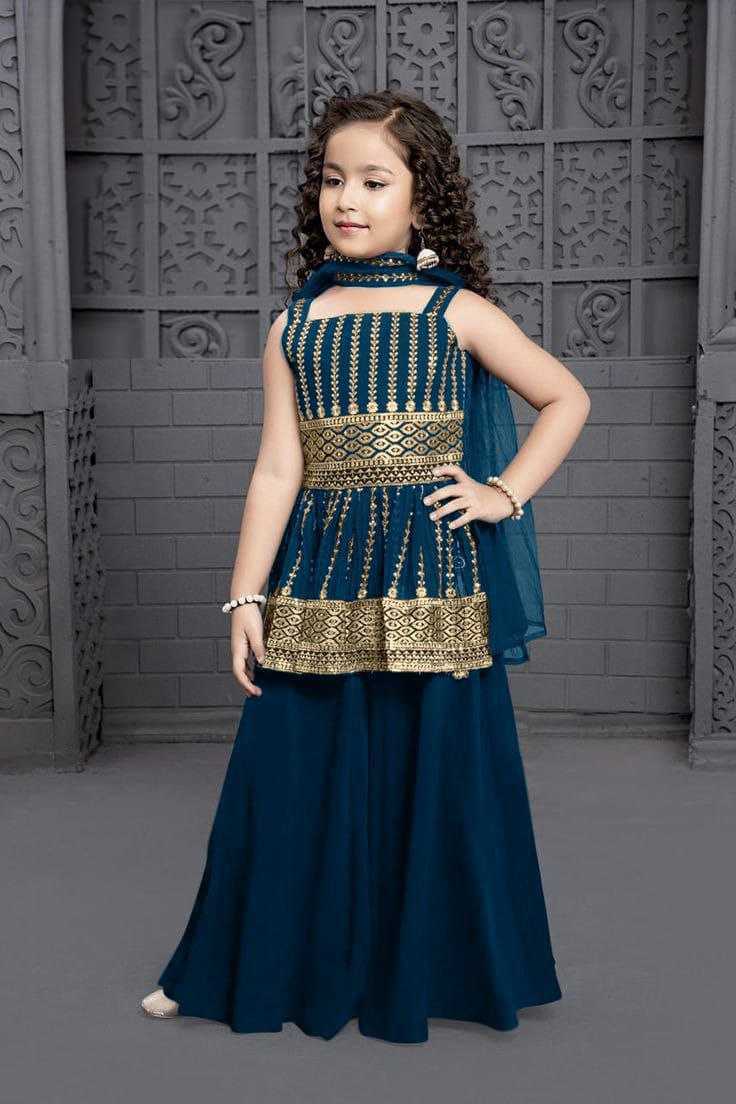 Ynf Heavy Crepe RIN204 JANVI 7 Kids Wear Wedding Collections Festive Collections Wholesale Kids Lehenga Kids Designer Frock Kids Wedding Outfits Manufacturer