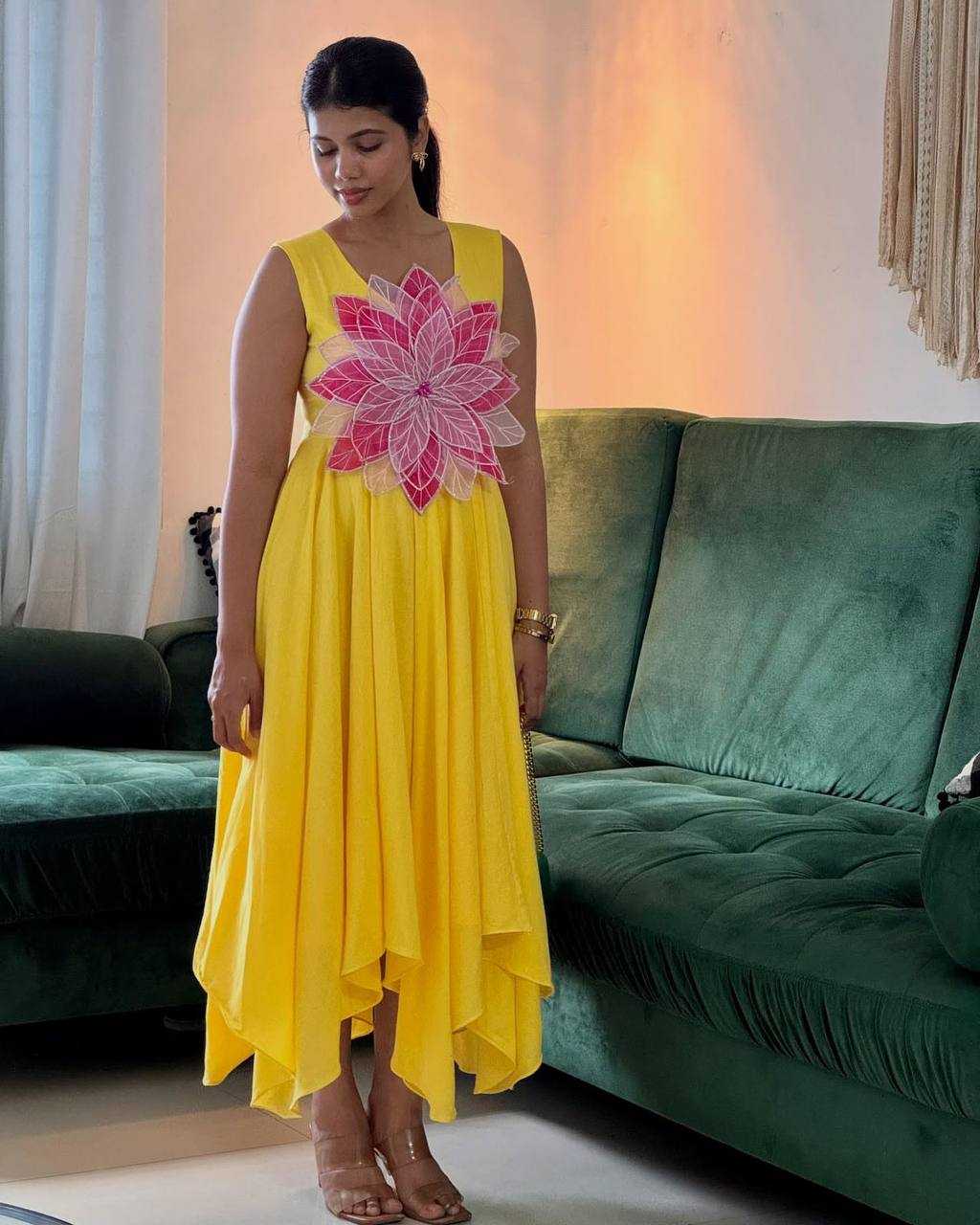 Ynf Heavy Parampara KESH496 519 Kurti Wholesale Sleeveless Kurtis Ruffle Kurtis Manufacturer