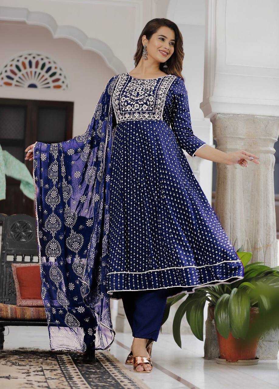 Ynf Heavy Rayon KESH510 1105 Suits & Dresses Plus Size Collections Wholesale Embroidery Suits Party wear suits Manufacturer