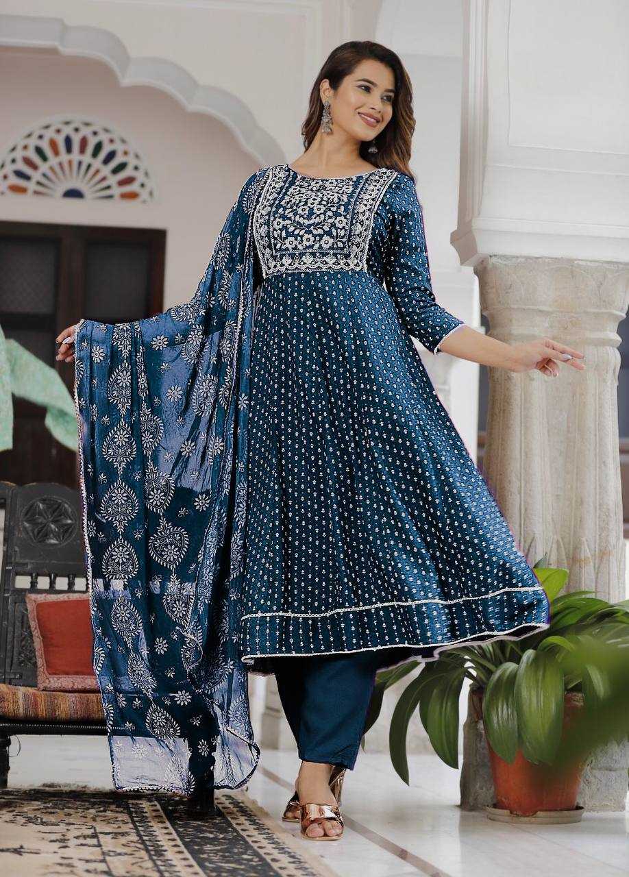 Ynf Heavy Rayon KESH510 1105 Suits & Dresses Plus Size Collections Wholesale Embroidery Suits Party wear suits Manufacturer