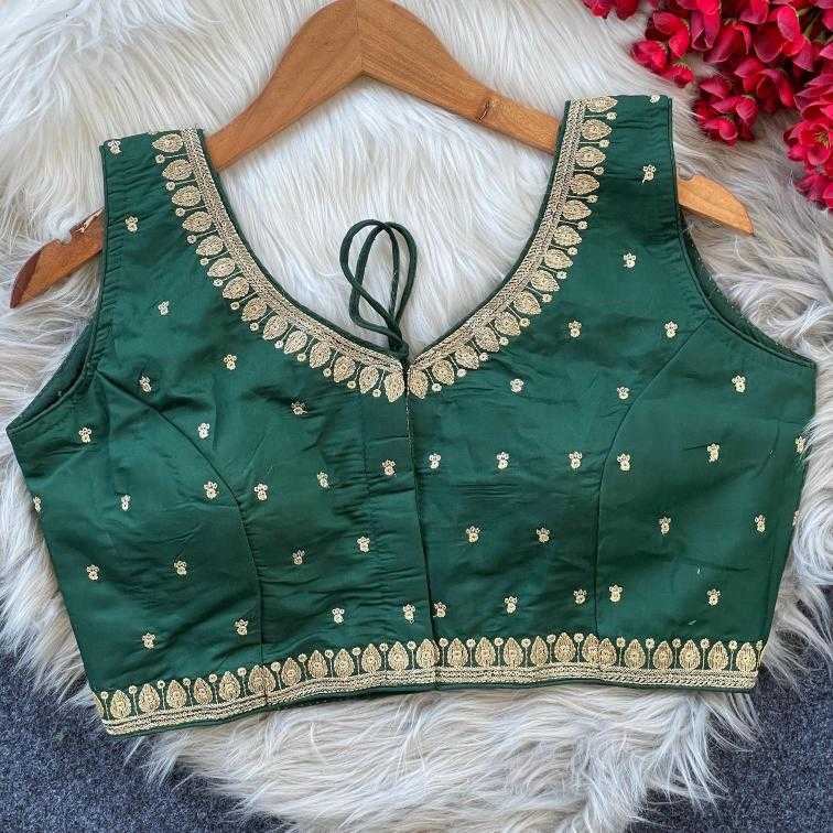 Ynf Heavy Roman Silk KESH426 1055 Readymade Blouses Wholesale Blouse Embroidered Blouses Silk Blouse Manufacturer