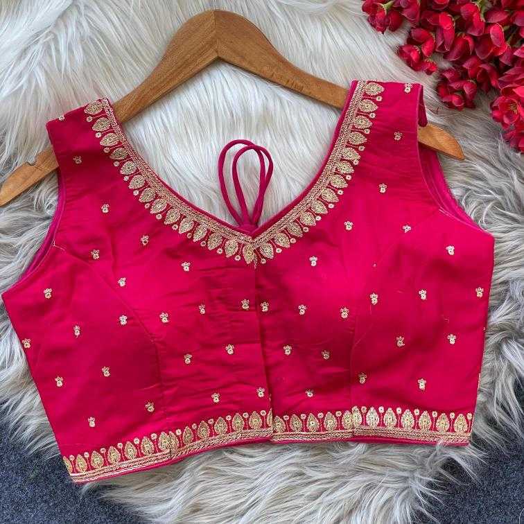 Ynf Heavy Roman Silk KESH426 1055 Readymade Blouses Wholesale Blouse Embroidered Blouses Silk Blouse Manufacturer