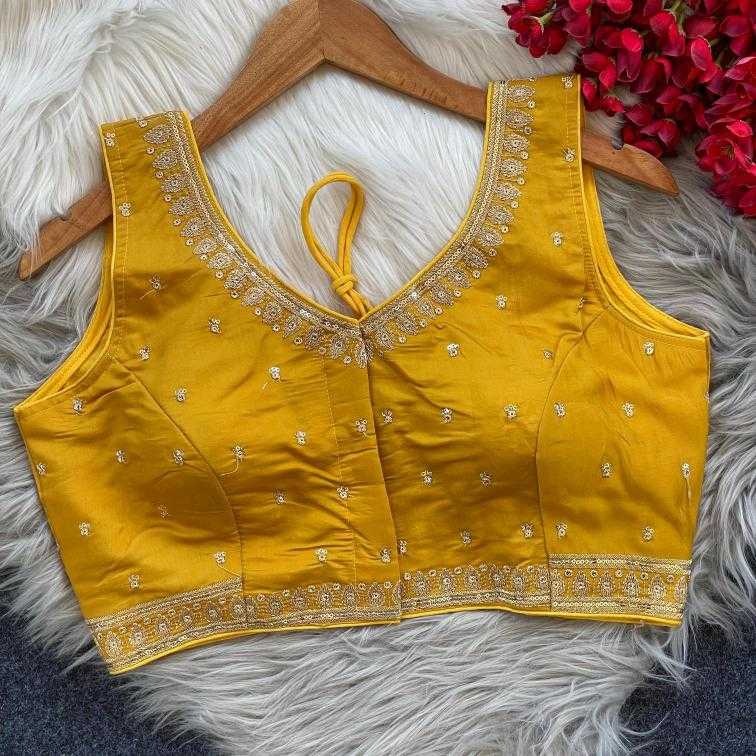 Ynf Heavy Roman Silk KESH426 1055 Readymade Blouses Wholesale Blouse Embroidered Blouses Silk Blouse Manufacturer