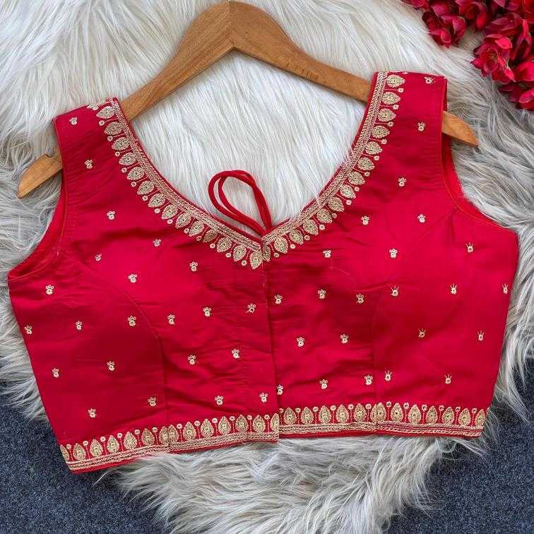 Ynf Heavy Roman Silk KESH426 1055 Readymade Blouses Wholesale Blouse Embroidered Blouses Silk Blouse Manufacturer