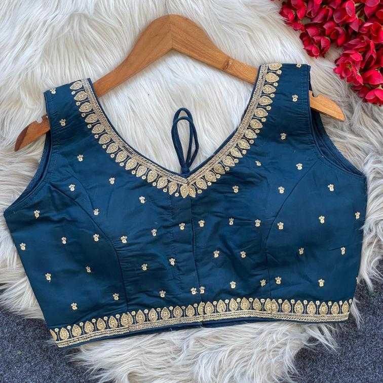 Ynf Heavy Roman Silk KESH426 1055 Readymade Blouses Wholesale Blouse Embroidered Blouses Silk Blouse Manufacturer