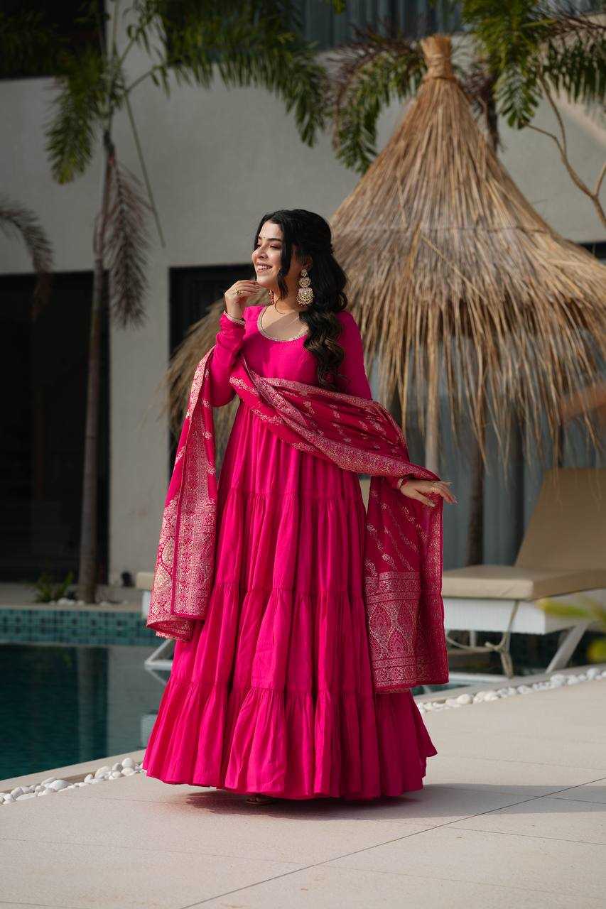 Ynf Heavy Roman Silk KESH504 47 Gowns Wedding Collections Wholesale Anarkali Gown Sangeet Outfits Manufacturer