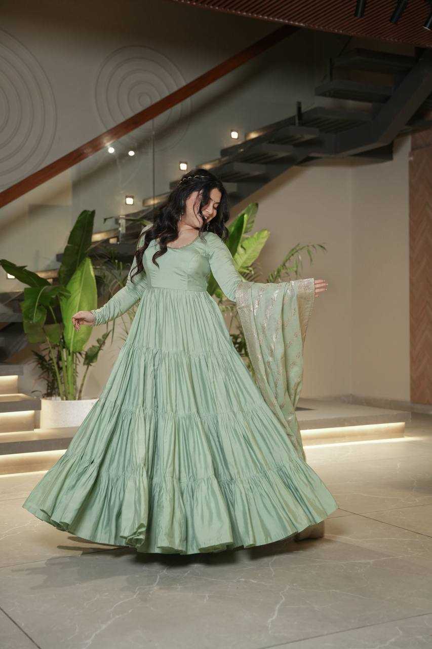 Ynf Heavy Roman Silk KESH504 47 Gowns Wedding Collections Wholesale Anarkali Gown Sangeet Outfits Manufacturer