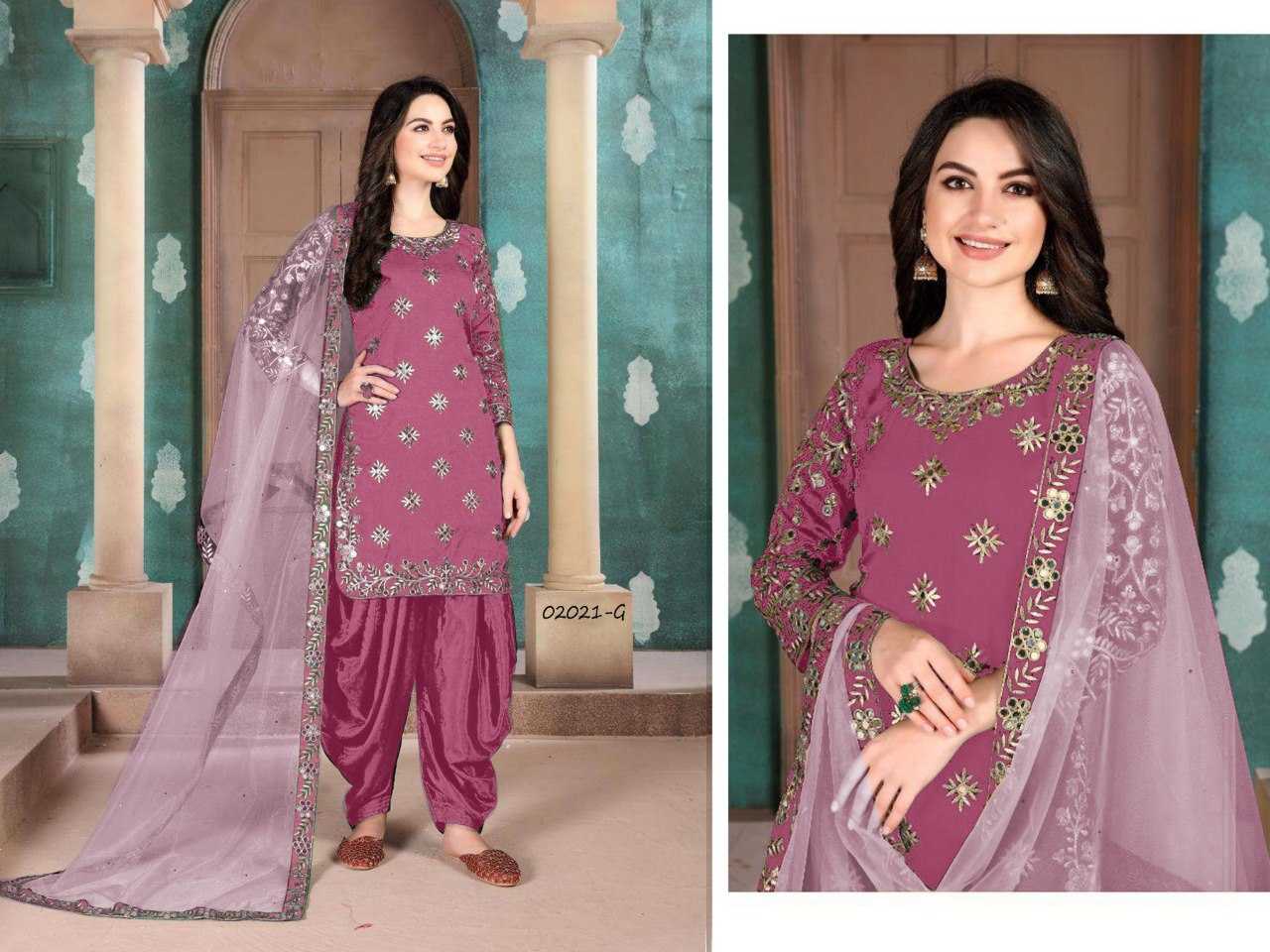 Ynf Heavy Silk KESH504 002021 Suits & Dresses Wedding Collections Festive Collections Wholesale Embroidery Suits Ladies Silk Suit Dhoti Salwar Suit Manufacturer