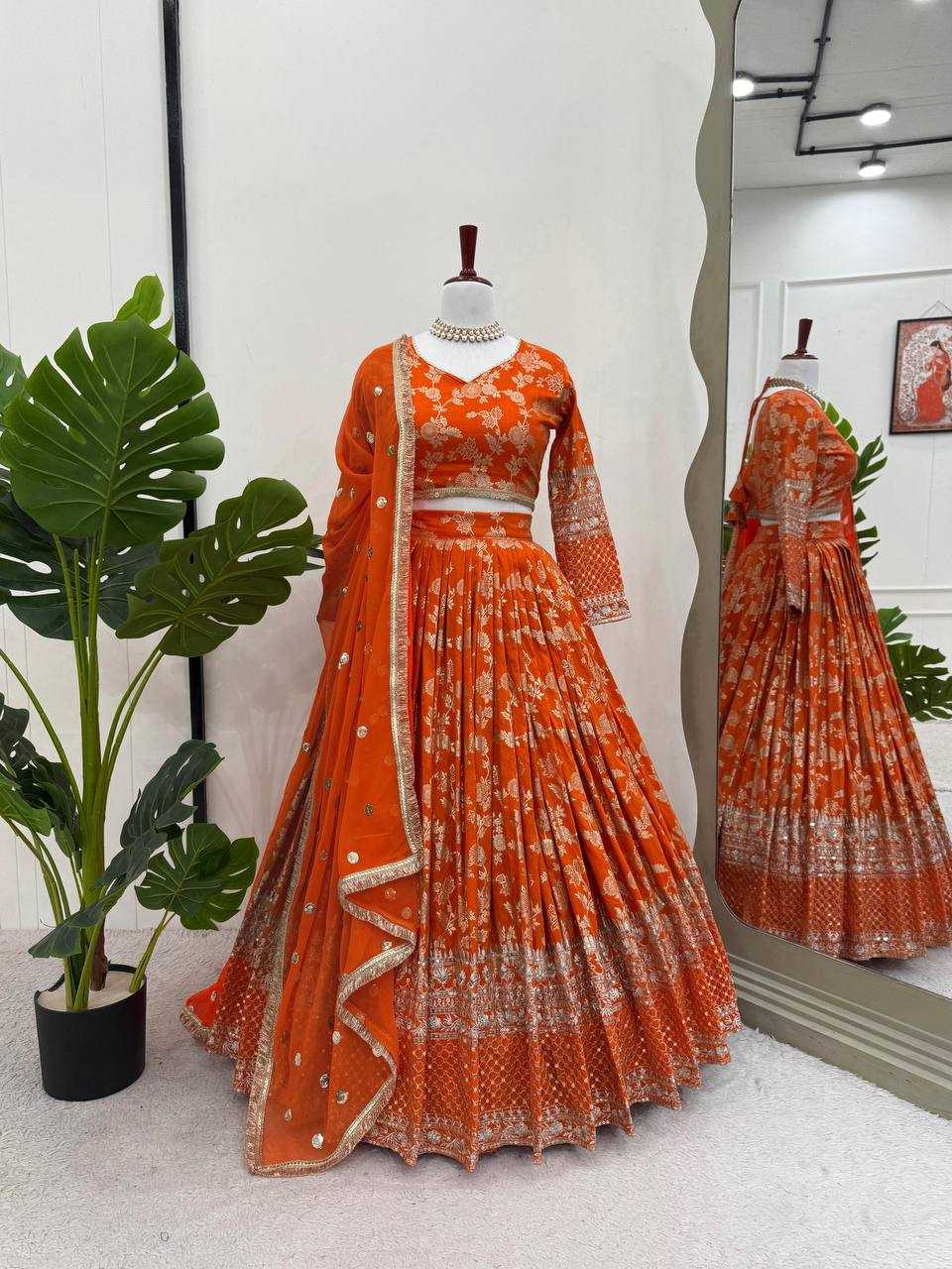 Ynf Jacquard RIN162 335 Lehengas Wedding Collections Festive Collections Wholesale Designer Lehenga Choli Lehenga With Dupatta Sequins Lehenga Manufacturer