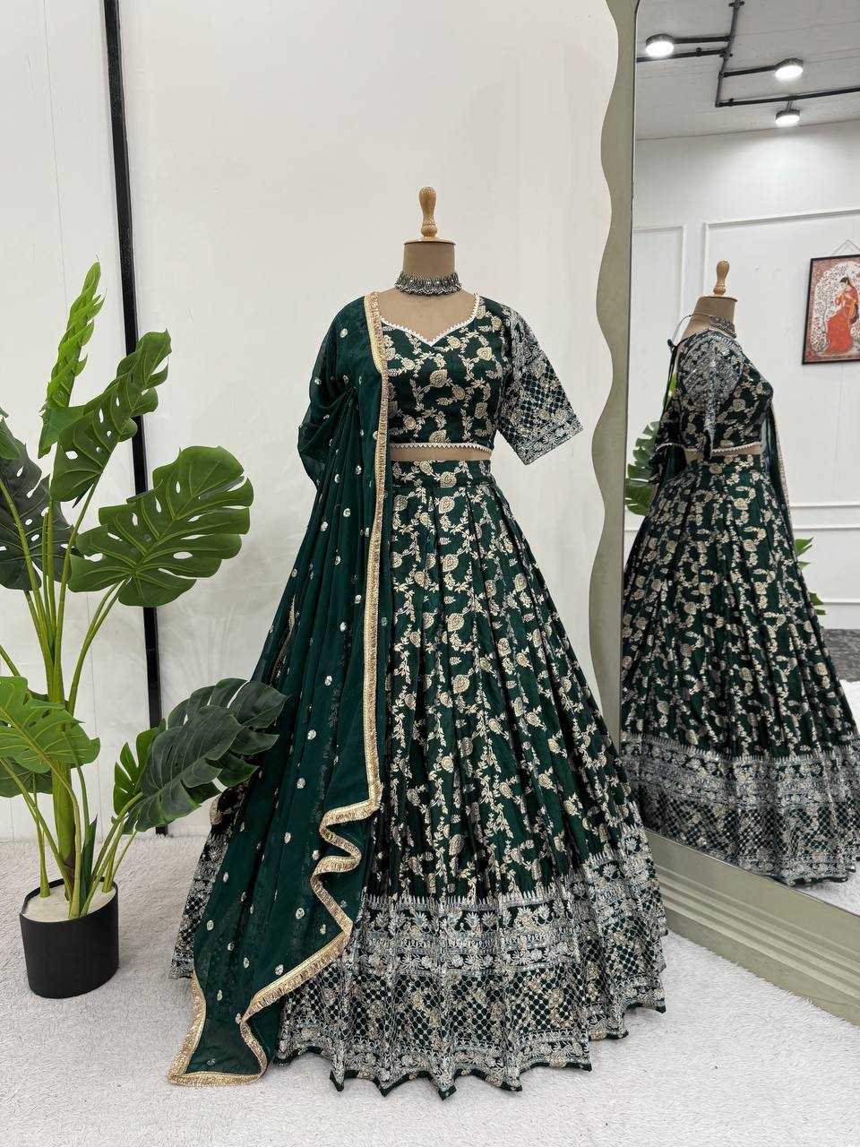 Ynf Jacquard RIN162 335 Lehengas Wedding Collections Festive Collections Wholesale Designer Lehenga Choli Lehenga With Dupatta Sequins Lehenga Manufacturer