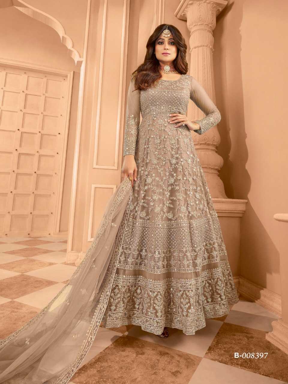 Ynf Japan Sartin KESH504 8397 Gowns Wholesale Embroidery Gowns Anarkali Gown Long Gowns Sequin Gowns Manufacturer