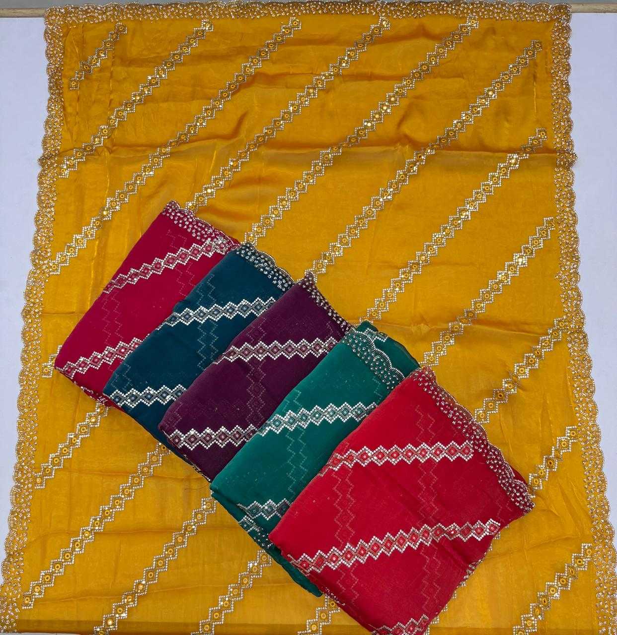 Ynf Jimmy Choo KESH114 6363 Sarees Wedding Collections Festive Collections Wholesale Jimmy Choo Sarees Sequence Sarees Stone Work Saree Manufacturer