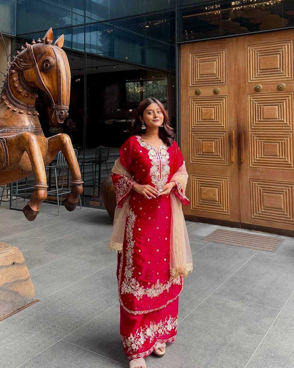 Ynf Jimmy Choo KESH141 199 Suits & Dresses Festive Collections Plus Size Collections Wholesale Embroidery Suits Palazzo Suit Designer Suits Manufacturer