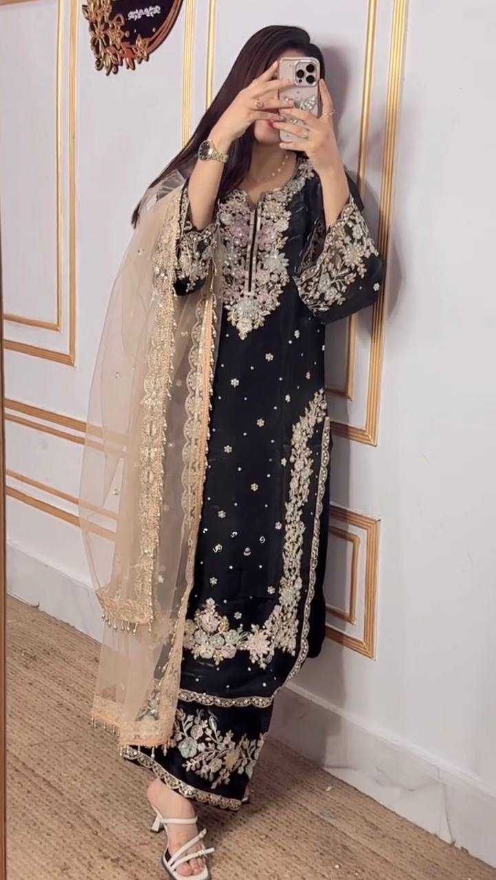 Ynf Jimmy Choo KESH141 199 Suits & Dresses Festive Collections Plus Size Collections Wholesale Embroidery Suits Palazzo Suit Designer Suits Manufacturer