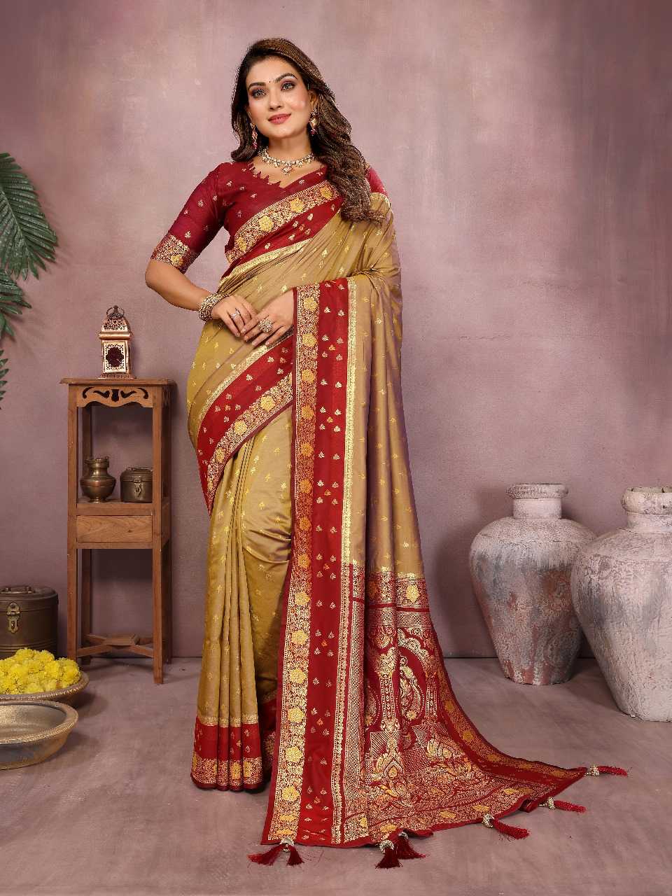 Ynf Kanjivaram Silk RIN144 sarangi Silk Sarees Wedding Collections Festive Collections Wholesale Handloom Sarees Zari Border Silk Sarees Manufacturer
