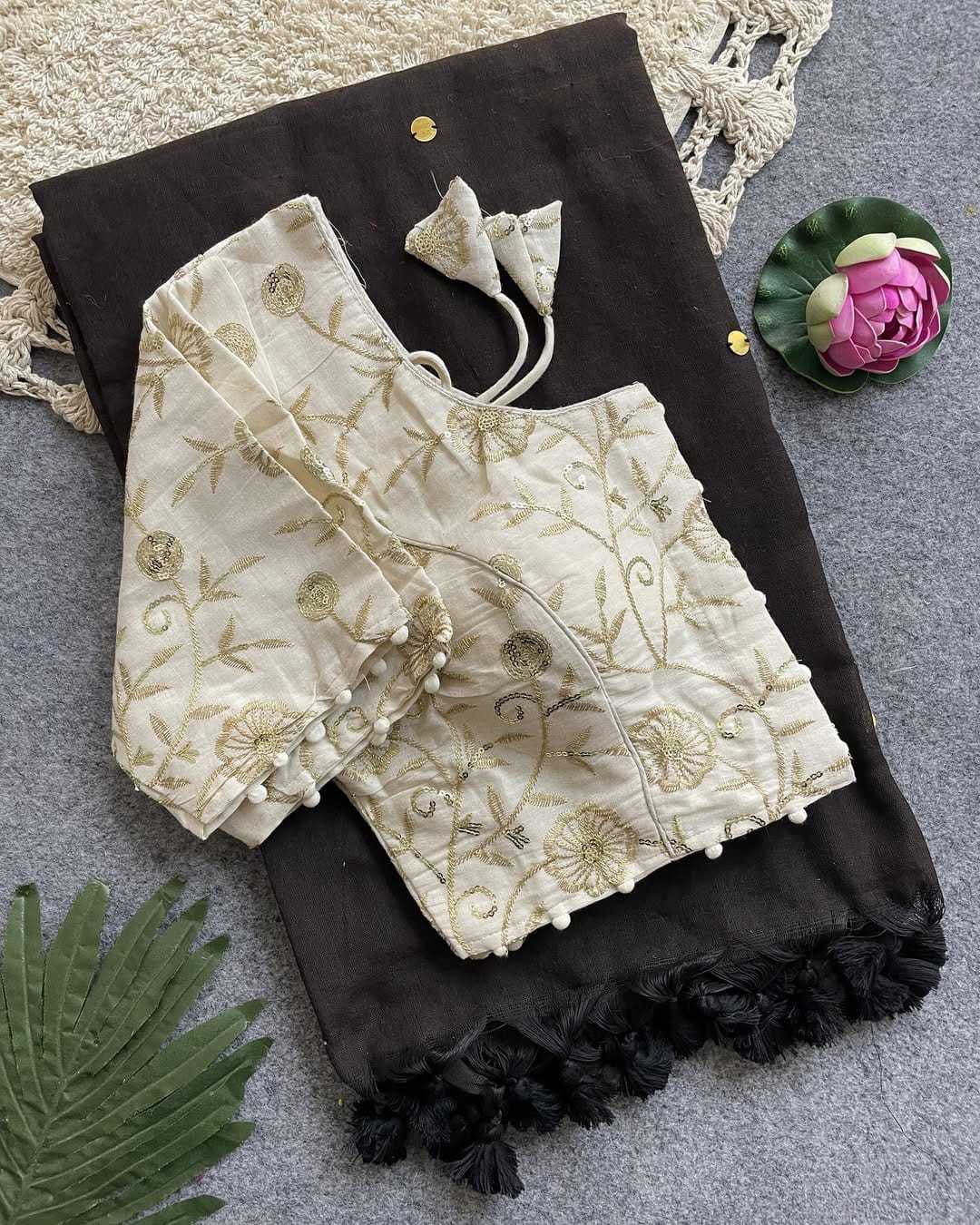 Ynf Khadi Cotton KESH437 Khadi Cotton Sarees Wedding Collections Festive Collections Wholesale Designer Sarees Sequence Sarees Cotton Sarees Manufacturer