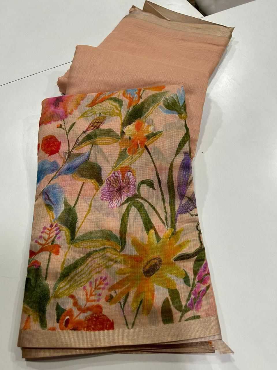 Ynf Linen KESH484 307 Sarees Wedding Collections Festive Collections Wholesale Printed Sarees Hand Work Sarees Linen Sarees Manufacturer