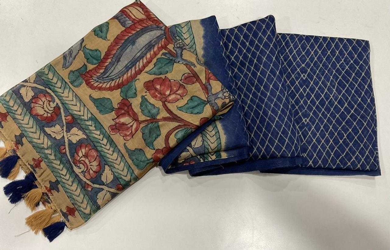 Ynf Linen KESH484 310 Sarees Wedding Collections Festive Collections Wholesale Printed Sarees Kalamkari Sarees Linen Sarees Manufacturer
