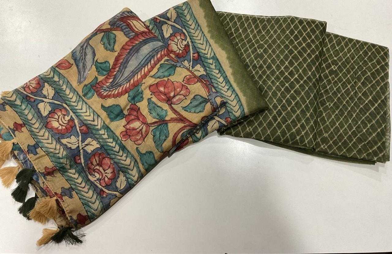Ynf Linen KESH484 310 Sarees Wedding Collections Festive Collections Wholesale Printed Sarees Kalamkari Sarees Linen Sarees Manufacturer