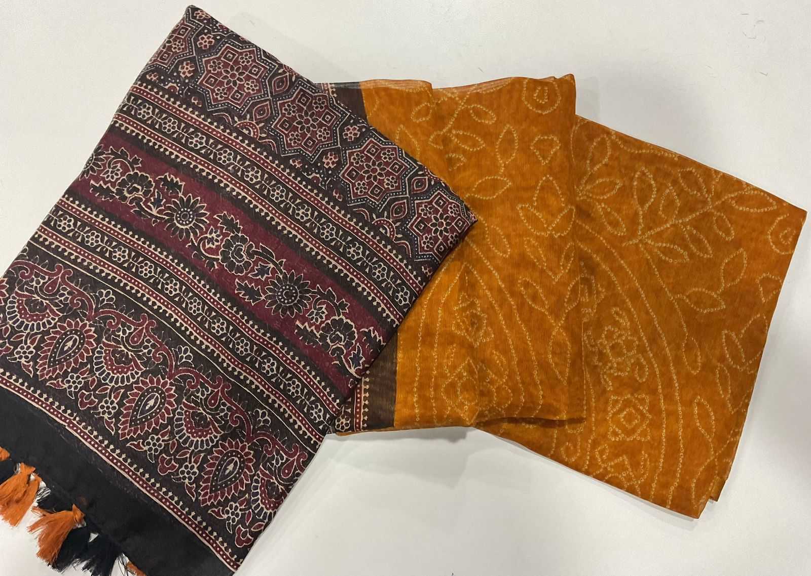 Ynf Linen KESH484 332 Sarees Wedding Collections Festive Collections Wholesale Printed Sarees Ajrakh Sarees Linen Sarees Manufacturer