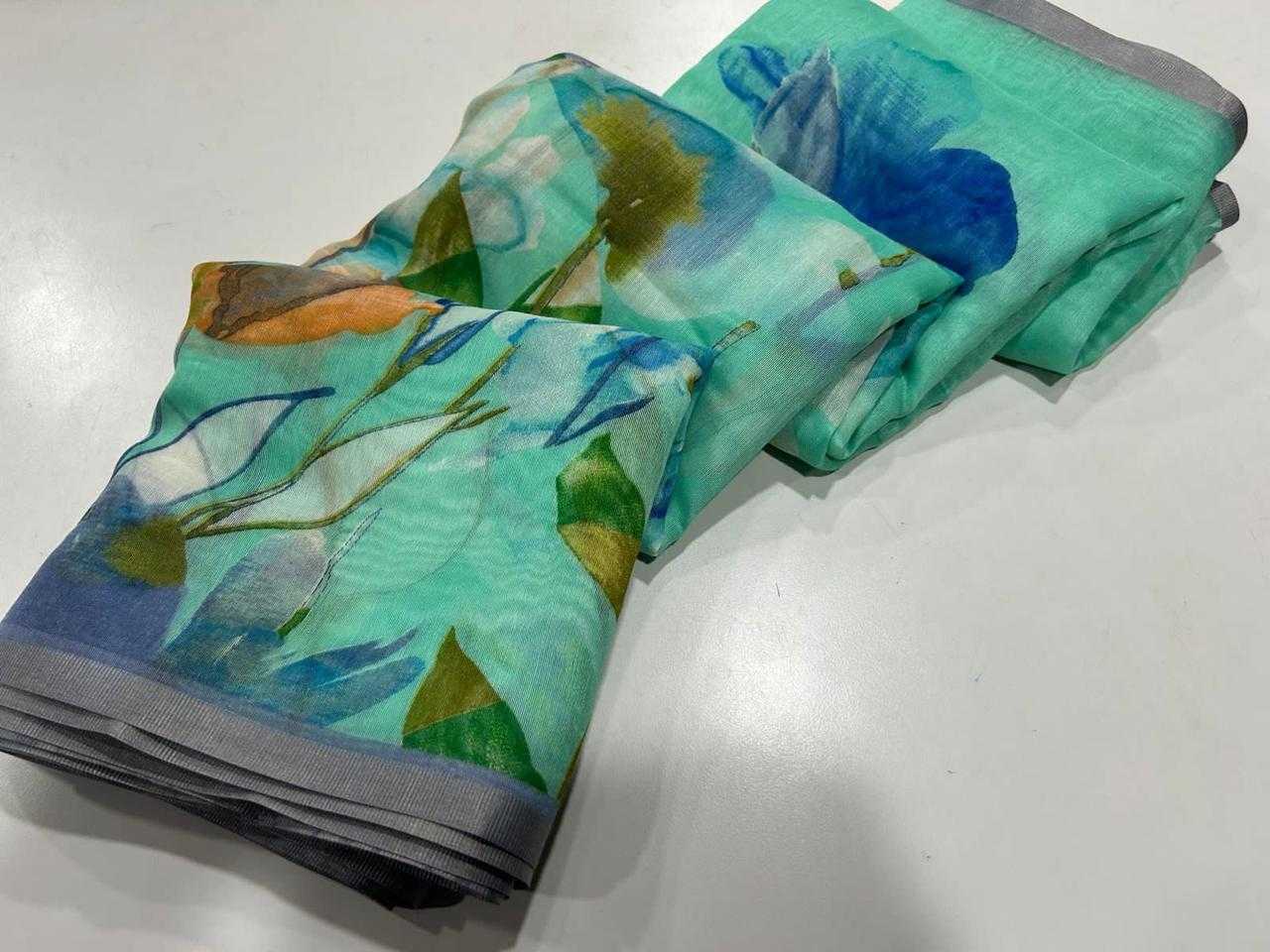 Ynf Linen KESH484 334 Sarees Wedding Collections Festive Collections Wholesale Printed Sarees Linen Sarees Onam Collections Manufacturer