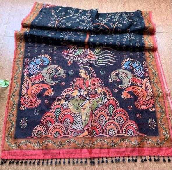 Ynf Linen KESH484 KEYNOTE Sarees Wedding Collections Wholesale Designer Sarees Printed Sarees Kalamkari Sarees Manufacturer