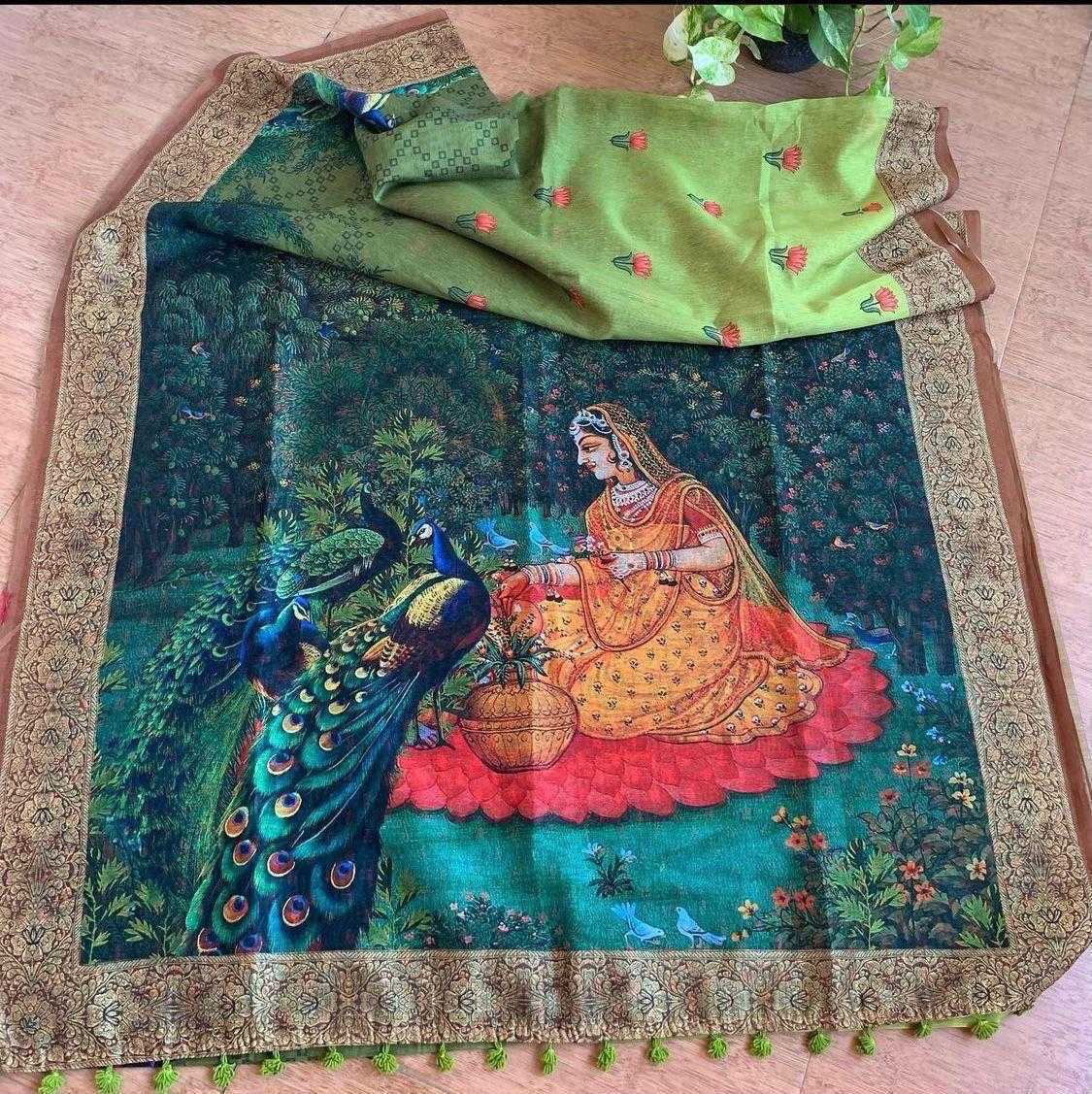 Ynf Linen KESH484 KEYNOTE Sarees Wedding Collections Wholesale Designer Sarees Printed Sarees Kalamkari Sarees Manufacturer